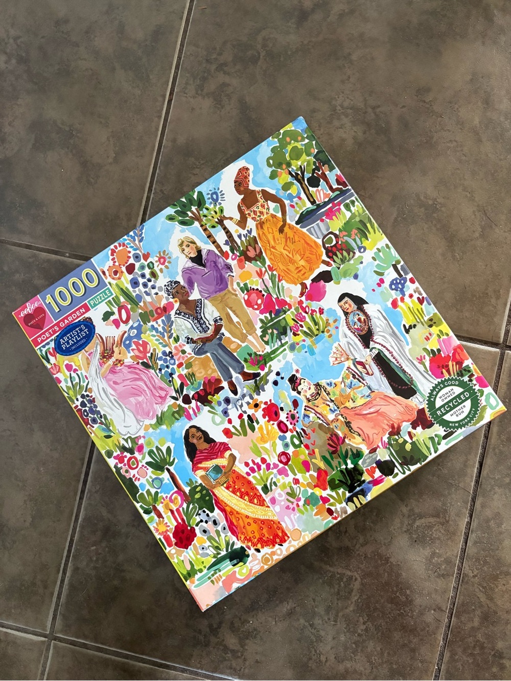1000-Piece Floral Women Puzzle - Multicolor